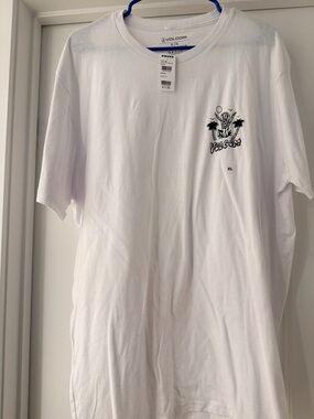 Volcom White Short-Sleeve Pocket Graphic Tee